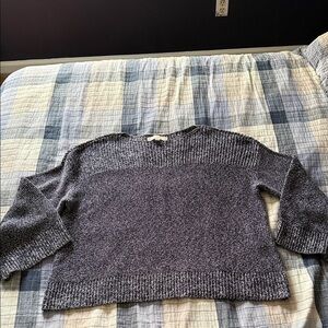 Loft Women’s Heathered Navy Knit Sweater Women’s L